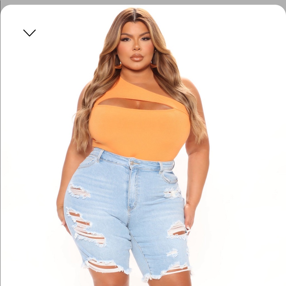 Fashion Nova At A Crossroads Bermuda Shorts- Light Blue Wash | size 3X |